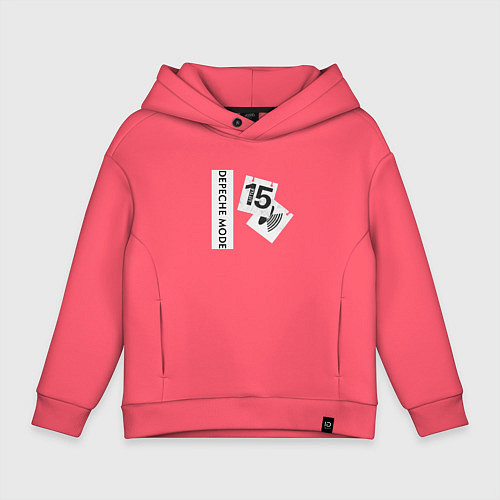 Детское худи оверсайз Depeche Mode - Little fifteen / Коралловый – фото 1