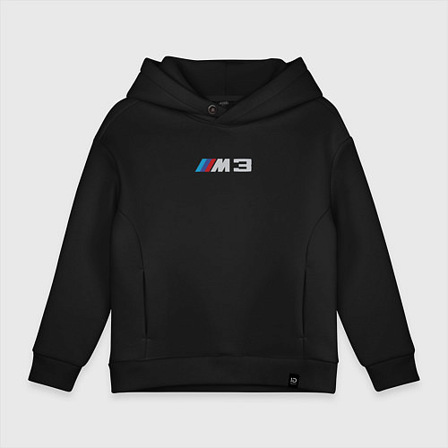 Детское худи оверсайз Amg logo / Черный – фото 1