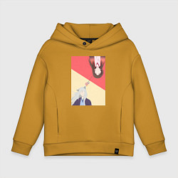 Толстовка оверсайз детская Очень приятно Томоэ, цвет: горчичный