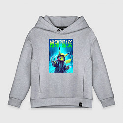 Толстовка оверсайз детская Pikachu - nightmare ai art fantasy, цвет: меланж