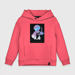 Толстовка оверсайз детская Реинкарнация безработного Рудеус Грейрат, цвет: коралловый