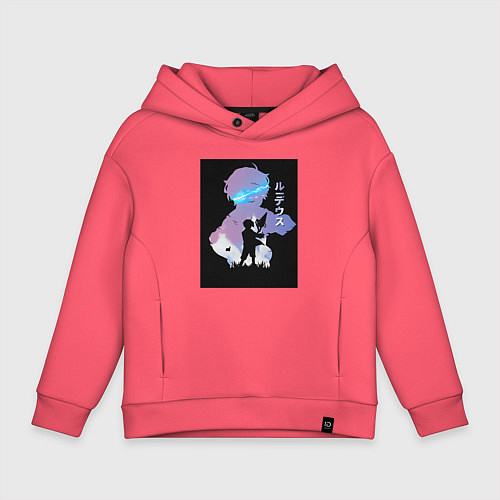 Детское худи оверсайз Реинкарнация безработного Рудеус Грейрат / Коралловый – фото 1