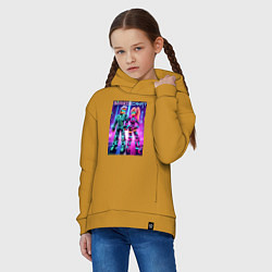 Толстовка оверсайз детская Barbie and Minecraft - collaboration, цвет: горчичный — фото 2