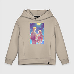 Толстовка оверсайз детская Нана Осаки, цвет: миндальный