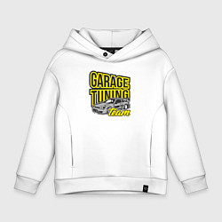 Толстовка оверсайз детская Garage tuning team, цвет: белый