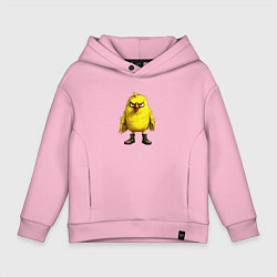 Толстовка оверсайз детская Птица пришла, цвет: светло-розовый