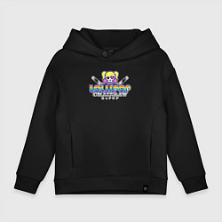 Толстовка оверсайз детская Lollipop chainsaw repop logo, цвет: черный