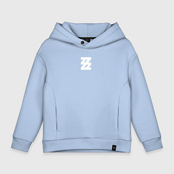Толстовка оверсайз детская Zenless Zone Zero logotype, цвет: мягкое небо
