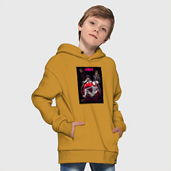 Толстовка оверсайз детская Нана Осаки группа, цвет: горчичный — фото 2