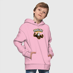 Толстовка оверсайз детская Eagles fitness, цвет: светло-розовый — фото 2