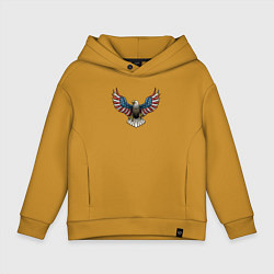 Толстовка оверсайз детская Eagle - America, цвет: горчичный