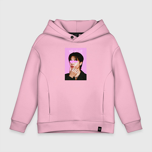 Детское худи оверсайз Чимин BTS / Светло-розовый – фото 1