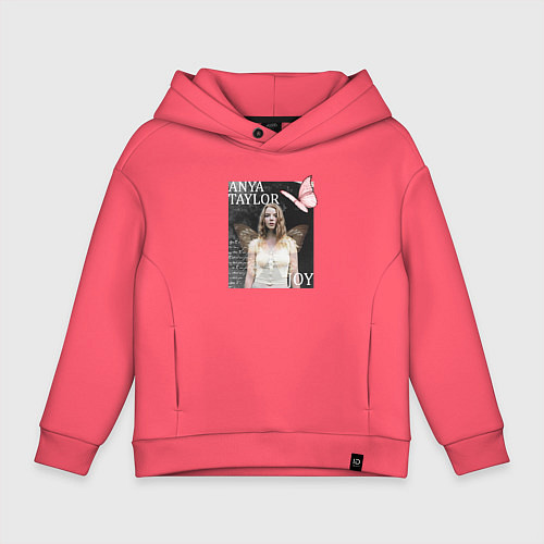 Детское худи оверсайз Аня Тейлор - Джой / Коралловый – фото 1