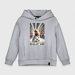 Толстовка оверсайз детская Морская свинка милая - показ мод животных, цвет: меланж