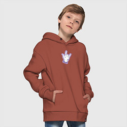 Толстовка оверсайз детская BTS Army Cool, цвет: кирпичный — фото 2