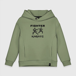 Толстовка оверсайз детская Fighters karate, цвет: авокадо