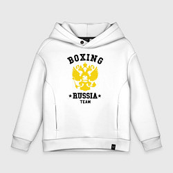 Толстовка оверсайз детская Boxing Russia Team, цвет: белый