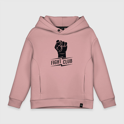 Детское худи оверсайз Fight club warrior / Пыльно-розовый – фото 1