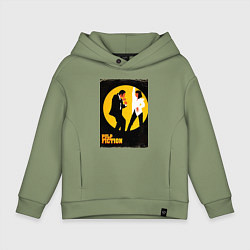 Толстовка оверсайз детская Криминальное чтиво парный танец, цвет: авокадо