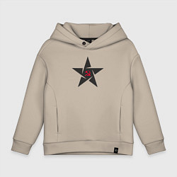 Толстовка оверсайз детская Black star USSR, цвет: миндальный