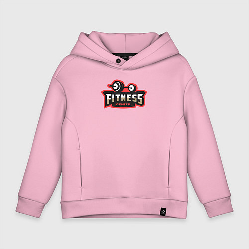 Детское худи оверсайз Sport fitness center / Светло-розовый – фото 1