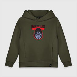 Толстовка оверсайз детская Gorillas MMA, цвет: хаки