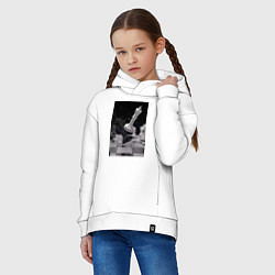 Толстовка оверсайз детская Шахматы эстетика, цвет: белый — фото 2
