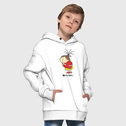 Толстовка оверсайз детская This is love, цвет: белый — фото 2