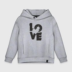 Толстовка оверсайз детская Splash love, цвет: меланж