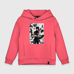 Толстовка оверсайз детская Магическая битва Маки Дзэнин коллаж, цвет: коралловый
