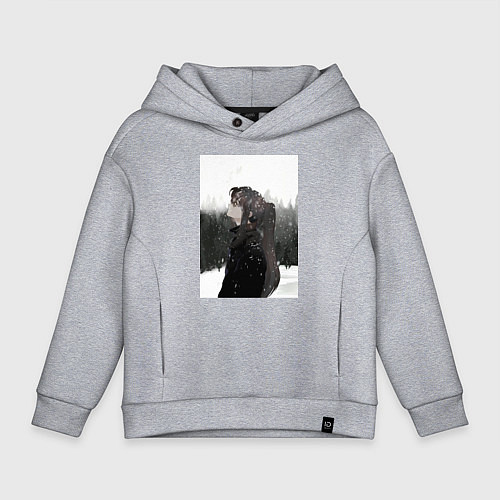 Детское худи оверсайз Башня Бога Баам / Меланж – фото 1