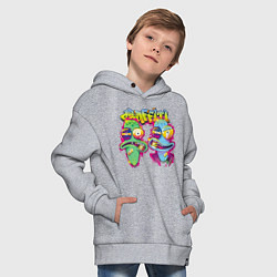 Толстовка оверсайз детская Terry and Korvo Graffiti, цвет: меланж — фото 2