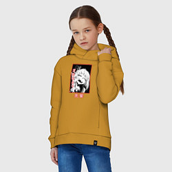 Толстовка оверсайз детская Химико Тога - злодейка, цвет: горчичный — фото 2