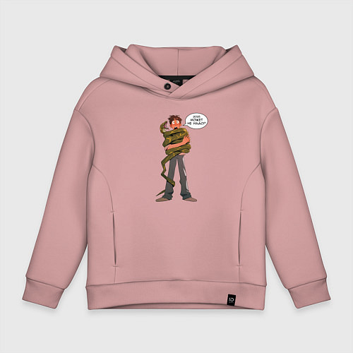 Детское худи оверсайз 2025 может не надо / Пыльно-розовый – фото 1