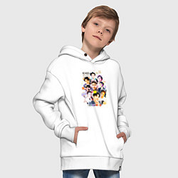 Толстовка оверсайз детская Exo together дружная команда, цвет: белый — фото 2