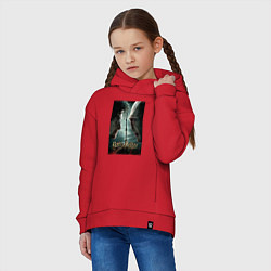 Толстовка оверсайз детская Череп - своя культура, цвет: красный — фото 2