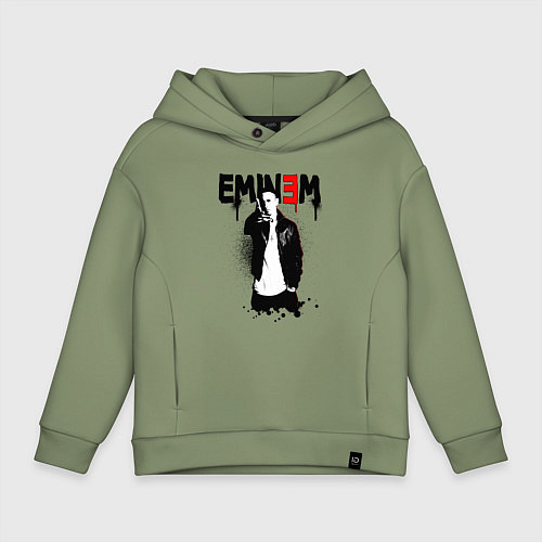 Детское худи оверсайз Eminem finger / Авокадо – фото 1