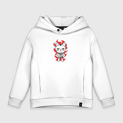 Толстовка оверсайз детская Турбо бабка, цвет: белый