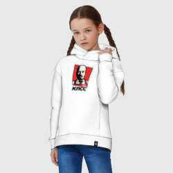 Толстовка оверсайз детская Владимир Ленин КПСС, цвет: белый — фото 2