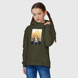 Толстовка оверсайз детская Для тебя Бессмертный Фуши Джоан, цвет: хаки — фото 2