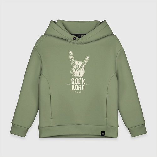 Детское худи оверсайз Тяжёлый рок не остановить / Авокадо – фото 1