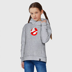 Толстовка оверсайз детская Ghostbusters logo, цвет: меланж — фото 2