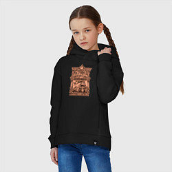 Толстовка оверсайз детская Хогвартс экспресс, цвет: черный — фото 2