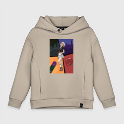 Толстовка оверсайз детская Breaking, цвет: миндальный