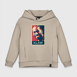 Толстовка оверсайз детская Кавай, цвет: миндальный