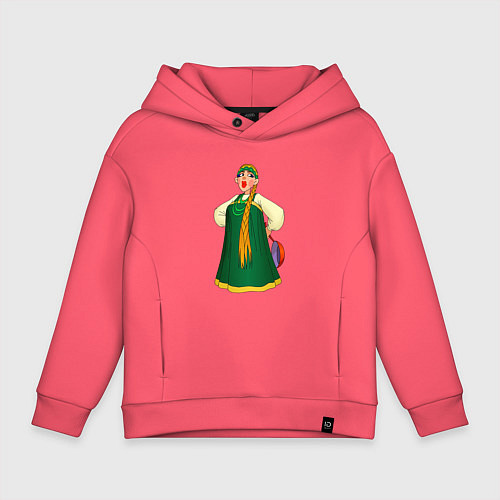 Детское худи оверсайз Баба / Коралловый – фото 1