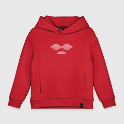 Толстовка оверсайз детская Arctic Monkeys logo, цвет: красный
