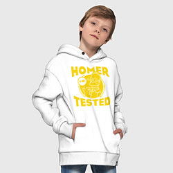 Толстовка оверсайз детская Homer tested, цвет: белый — фото 2