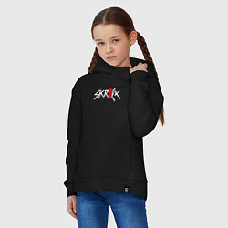 Толстовка оверсайз детская Skrillex - logo, цвет: черный — фото 2