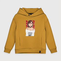 Толстовка оверсайз детская Дандадан: Момо, цвет: горчичный